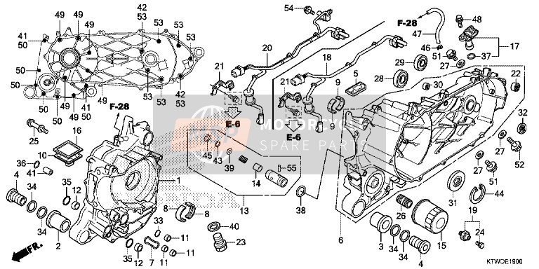 Honda SH300AR 2014 Crankcase for a 2014 Honda SH300AR